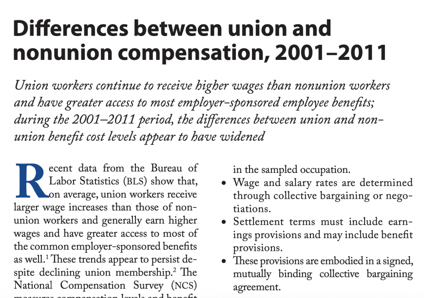 Differences between union and nonunion